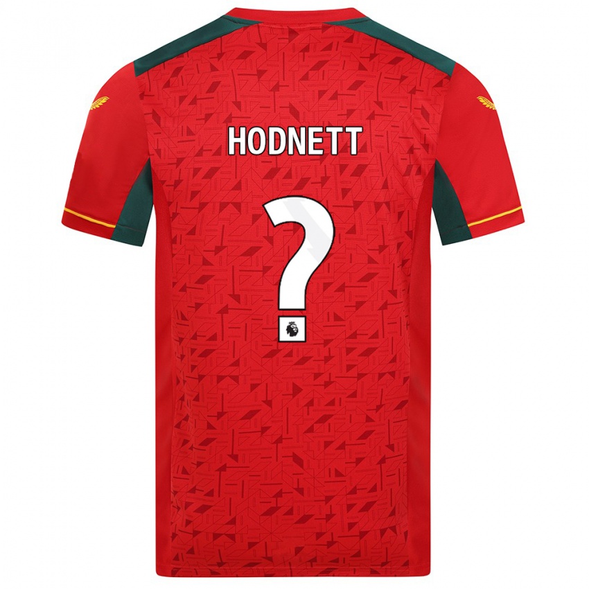 Kinder Jack Hodnett #0 Rot Auswärtstrikot Trikot 2023/24 T-Shirt Österreich