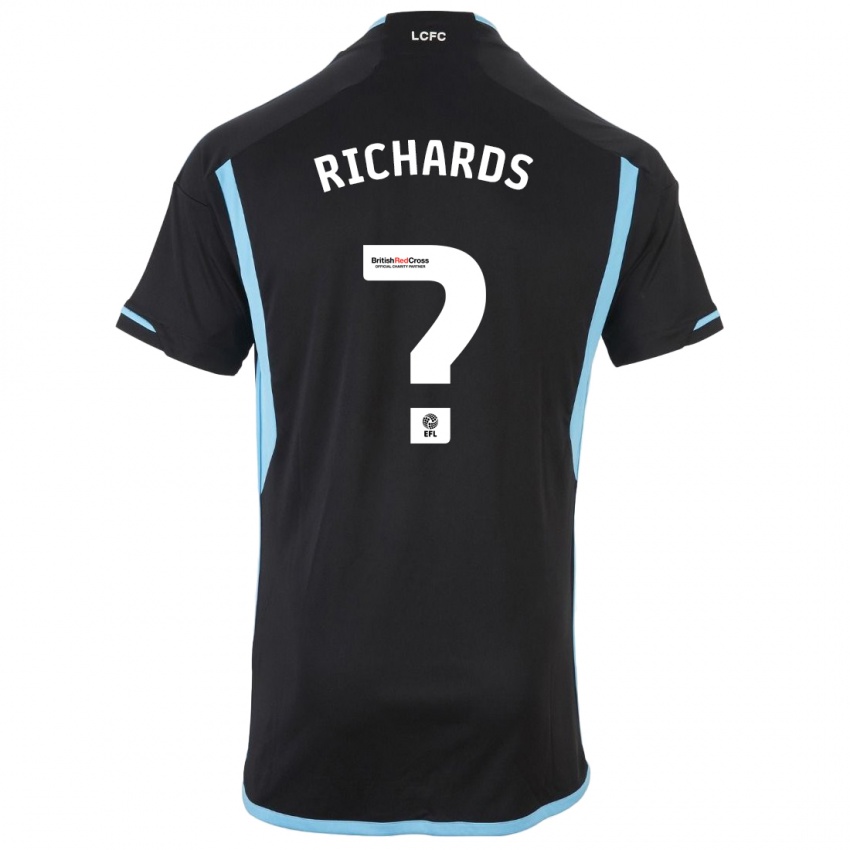 Kinder Amani Richards #0 Schwarz Auswärtstrikot Trikot 2023/24 T-Shirt Österreich