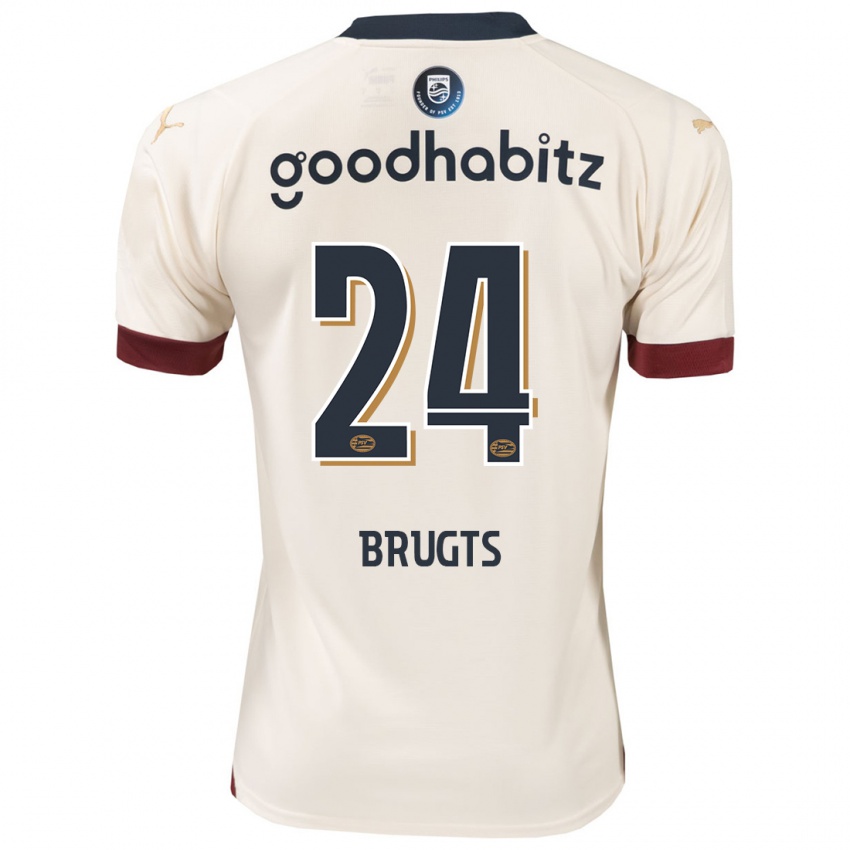 Kinder Esmee Brugts #24 Cremefarben Auswärtstrikot Trikot 2023/24 T-Shirt Österreich