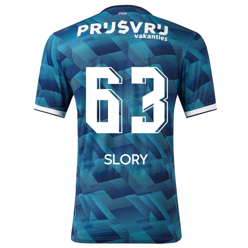 Kinder Jaden Slory #63 Blau Auswärtstrikot Trikot 2023/24 T-Shirt Österreich