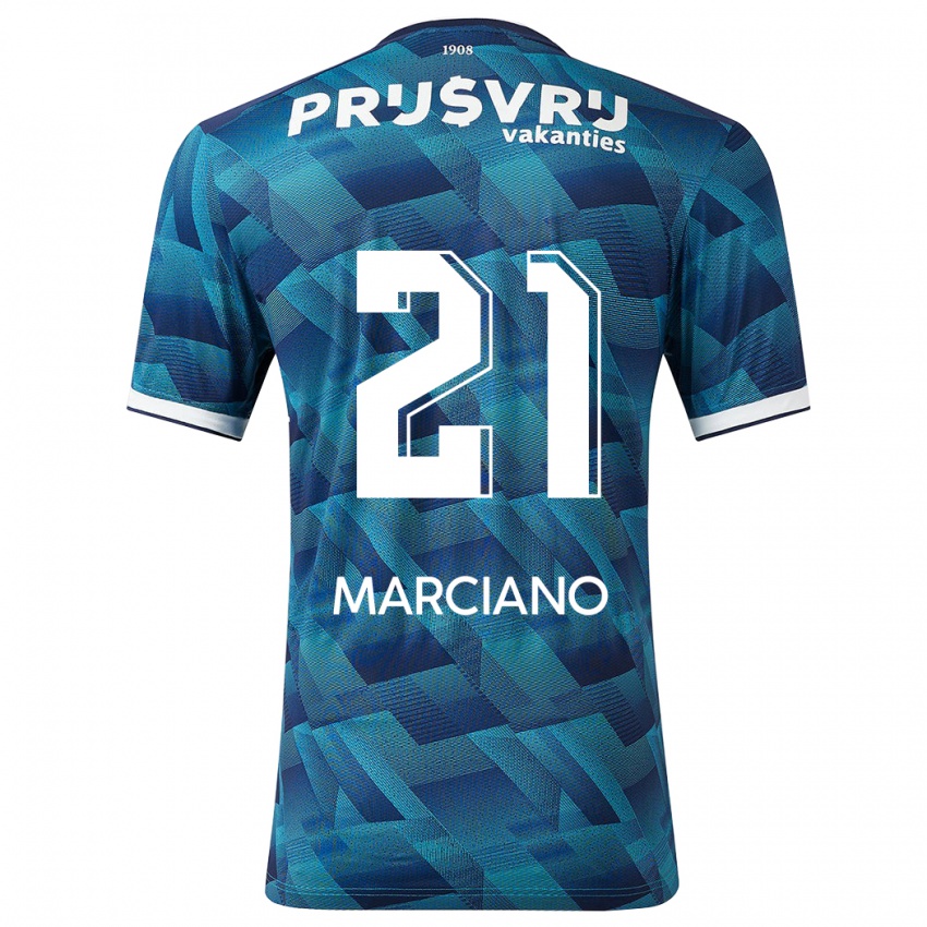 Kinder Ofir Marciano #21 Blau Auswärtstrikot Trikot 2023/24 T-Shirt Österreich