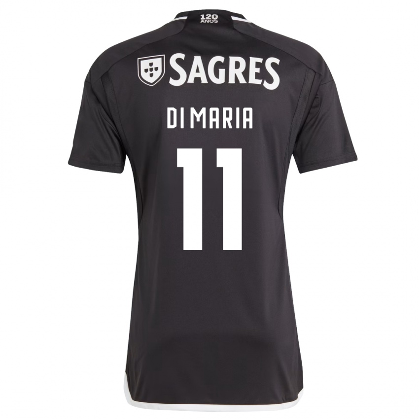 Kinder Angel Di Maria #11 Schwarz Auswärtstrikot Trikot 2023/24 T-Shirt Österreich