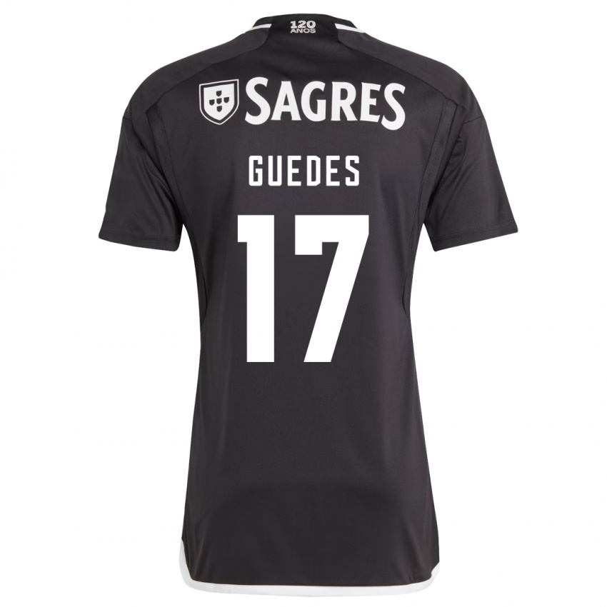 Kinder Goncalo Guedes #17 Schwarz Auswärtstrikot Trikot 2023/24 T-Shirt Österreich