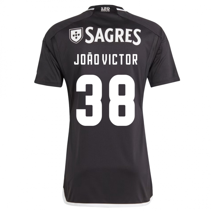 Kinder Joao Victor #38 Schwarz Auswärtstrikot Trikot 2023/24 T-Shirt Österreich