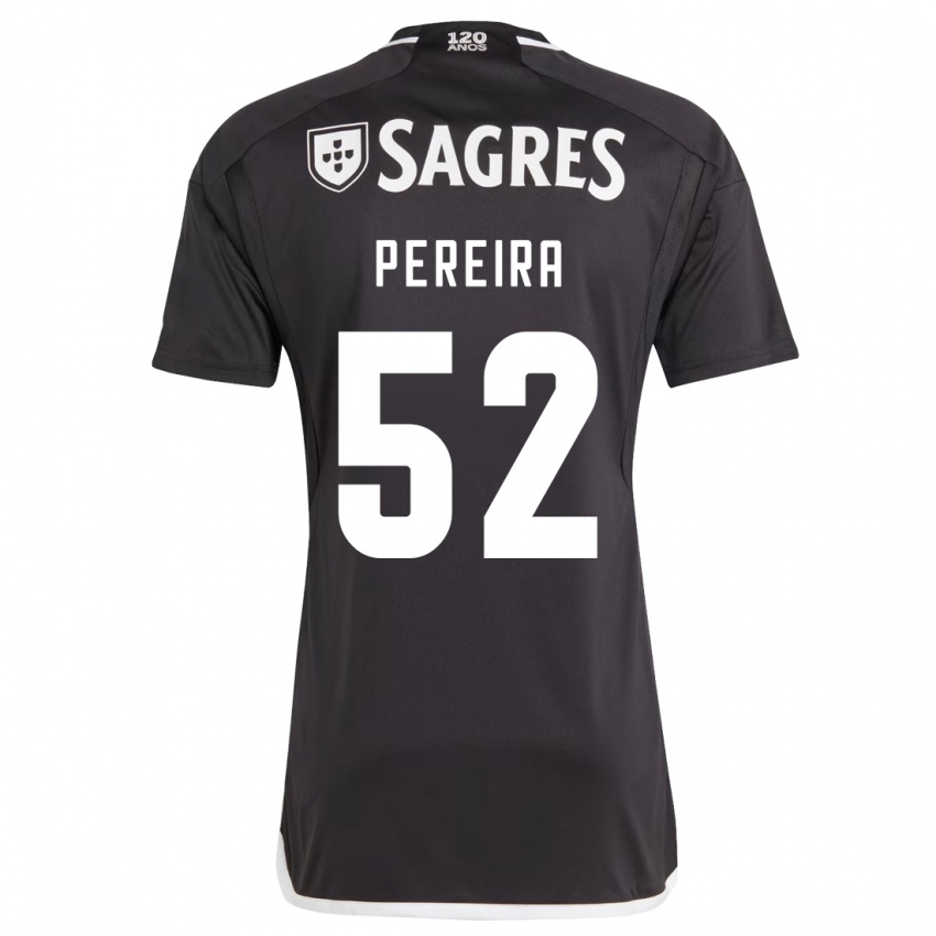 Kinder Henrique Pereira #52 Schwarz Auswärtstrikot Trikot 2023/24 T-Shirt Österreich