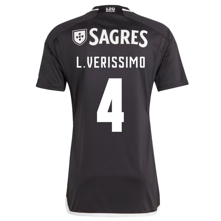 Kinder Lucas Verissimo #4 Schwarz Auswärtstrikot Trikot 2023/24 T-Shirt Österreich