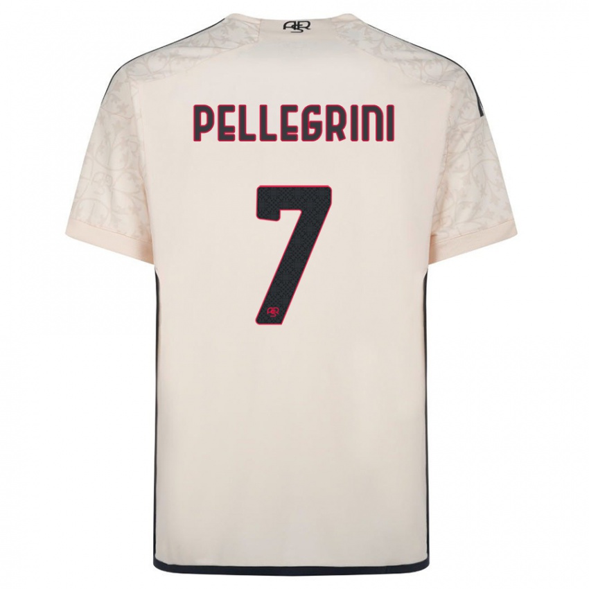 Kinder Lorenzo Pellegrini #7 Cremefarben Auswärtstrikot Trikot 2023/24 T-Shirt Österreich