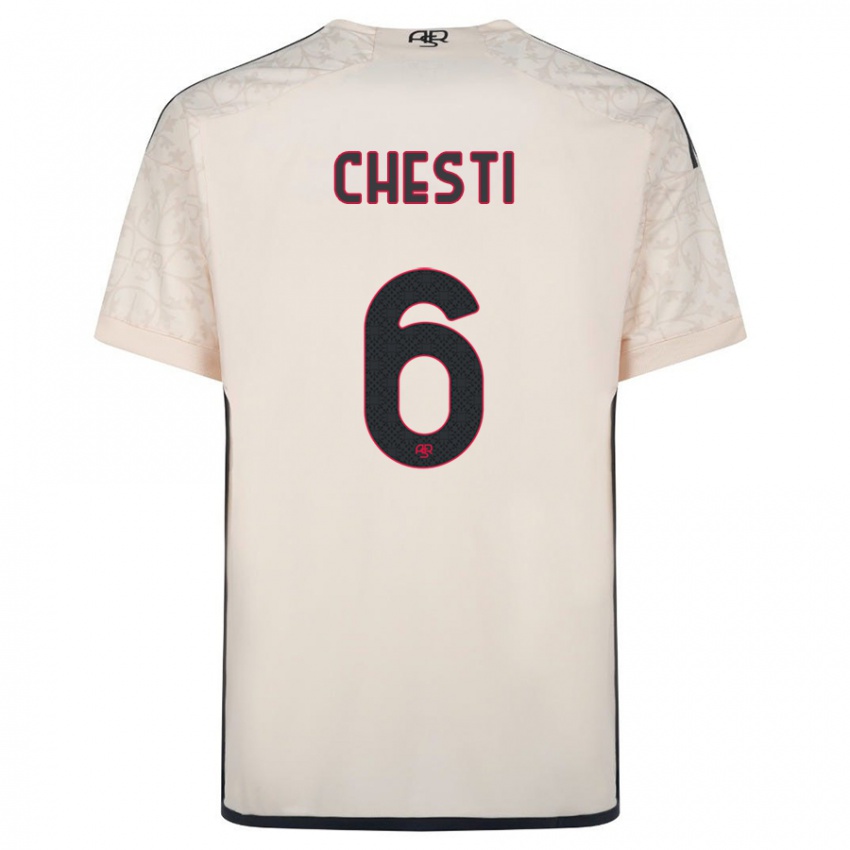 Kinder Francesco Chesti #6 Cremefarben Auswärtstrikot Trikot 2023/24 T-Shirt Österreich