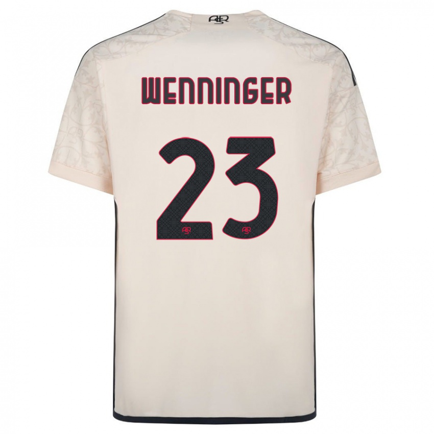 Kinder Carina Wenninger #23 Cremefarben Auswärtstrikot Trikot 2023/24 T-Shirt Österreich