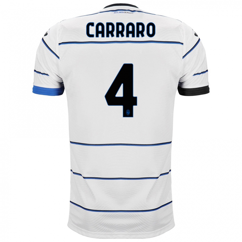 Kinder Marco Carraro #4 Weiß Auswärtstrikot Trikot 2023/24 T-Shirt Österreich