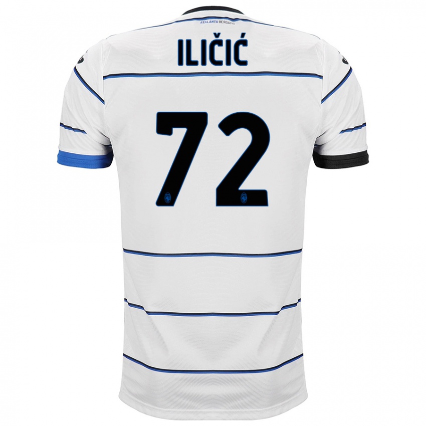 Kinder Josip Ilicic #72 Weiß Auswärtstrikot Trikot 2023/24 T-Shirt Österreich