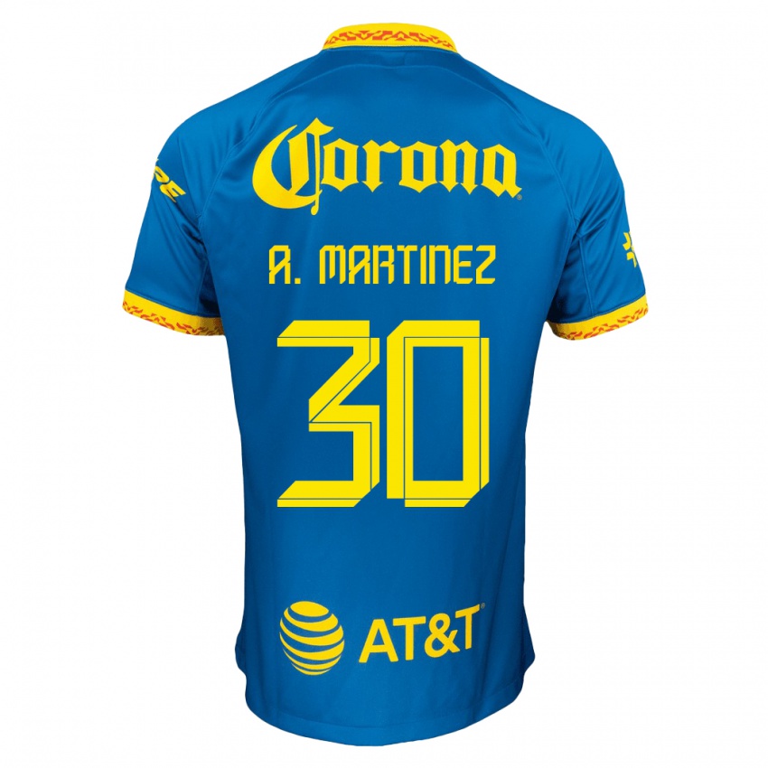 Kinder Arturo Martínez #30 Blau Auswärtstrikot Trikot 2023/24 T-Shirt Österreich