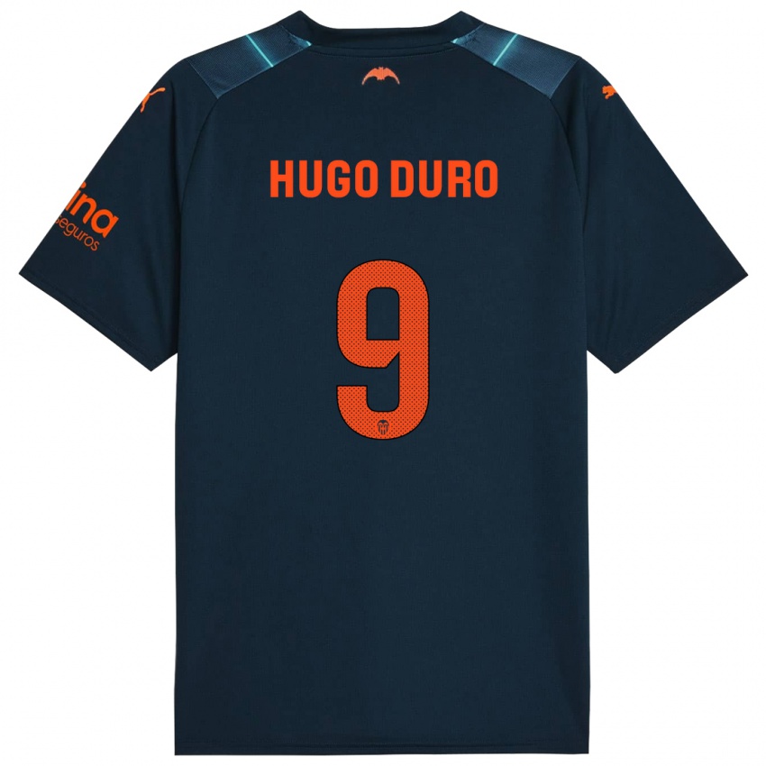 Herren Hugo Duro #9 Marineblau Auswärtstrikot Trikot 2023/24 T-Shirt Österreich