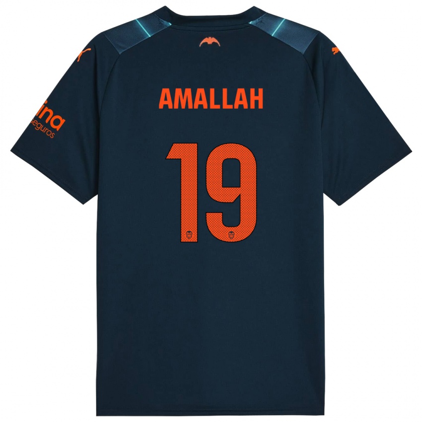 Herren Selim Amallah #19 Marineblau Auswärtstrikot Trikot 2023/24 T-Shirt Österreich