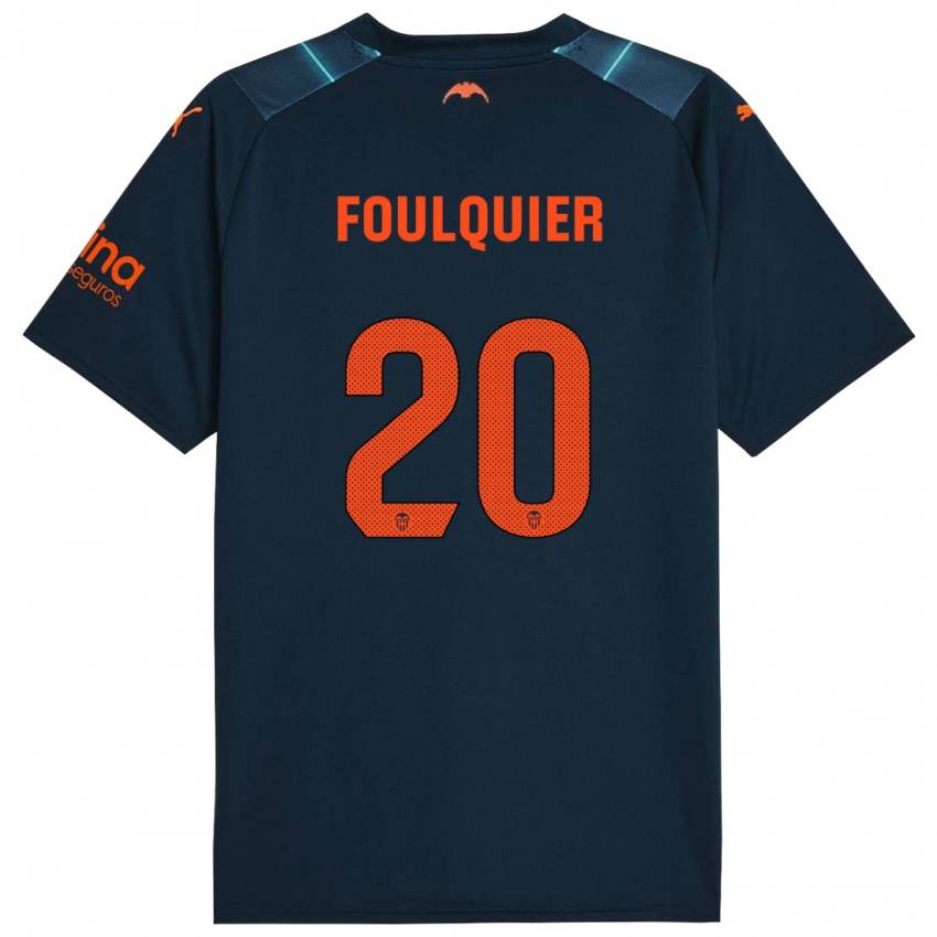 Herren Dimitri Foulquier #20 Marineblau Auswärtstrikot Trikot 2023/24 T-Shirt Österreich