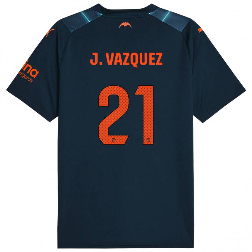 Herren Jesús Vázquez #21 Marineblau Auswärtstrikot Trikot 2023/24 T-Shirt Österreich