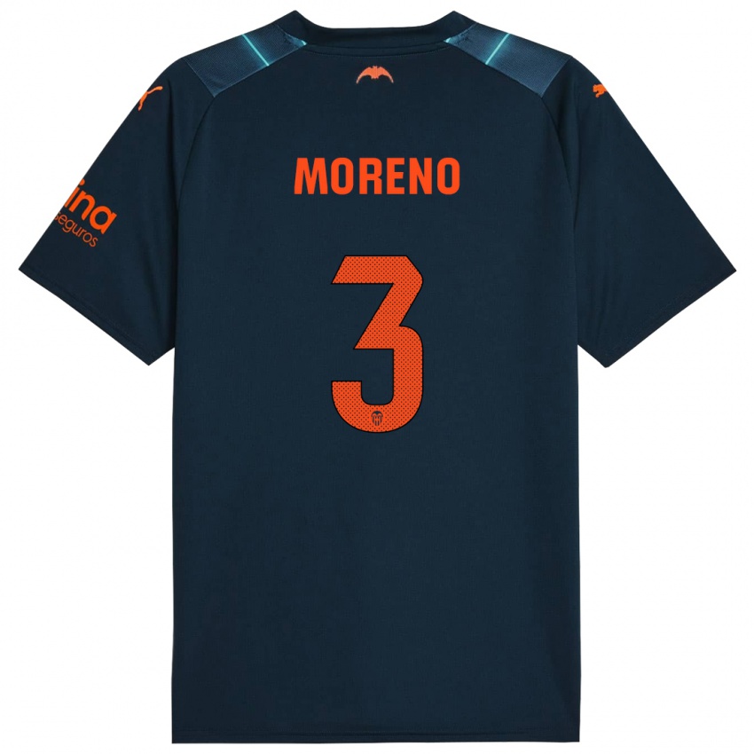 Herren Diego Moreno #3 Marineblau Auswärtstrikot Trikot 2023/24 T-Shirt Österreich