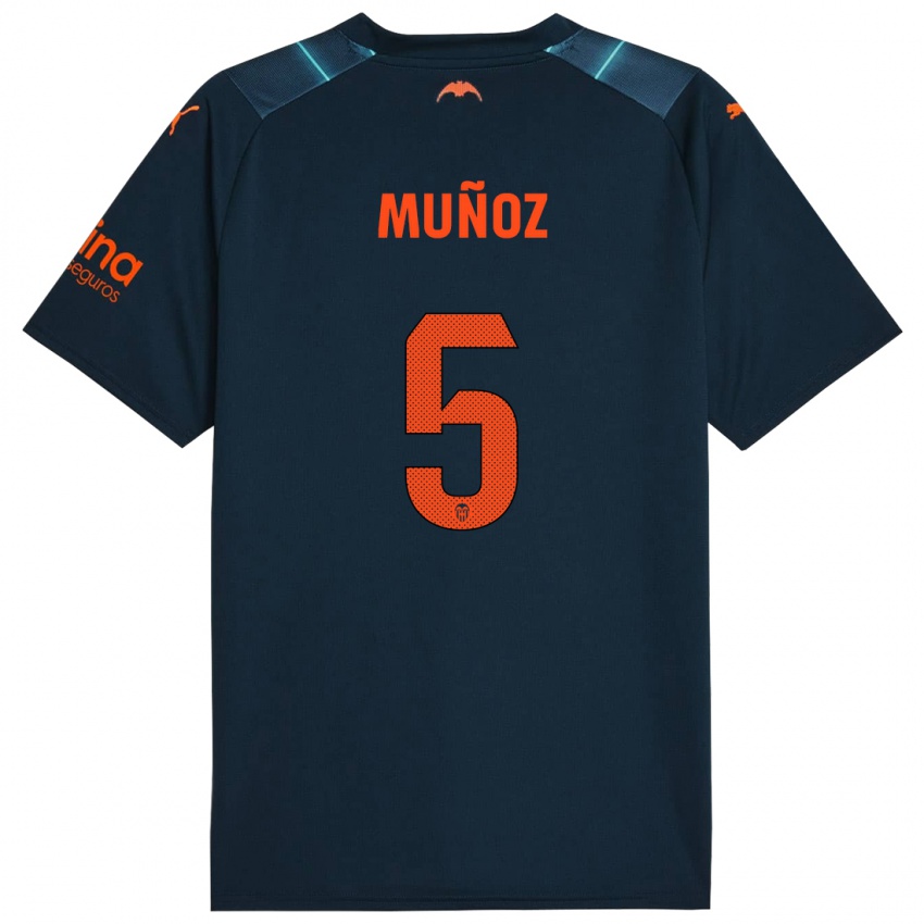 Herren Iván Muñoz #5 Marineblau Auswärtstrikot Trikot 2023/24 T-Shirt Österreich