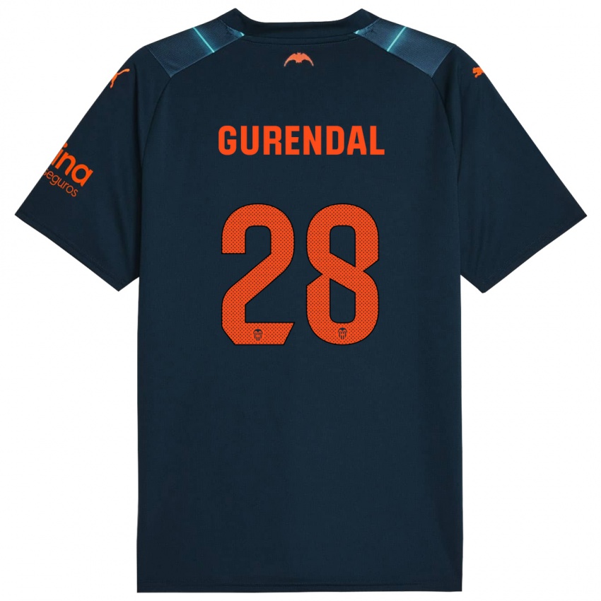 Herren Alexander Gurendal #28 Marineblau Auswärtstrikot Trikot 2023/24 T-Shirt Österreich