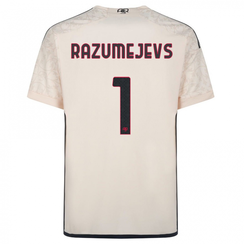 Herren Vladislavs Razumejevs #1 Cremefarben Auswärtstrikot Trikot 2023/24 T-Shirt Österreich