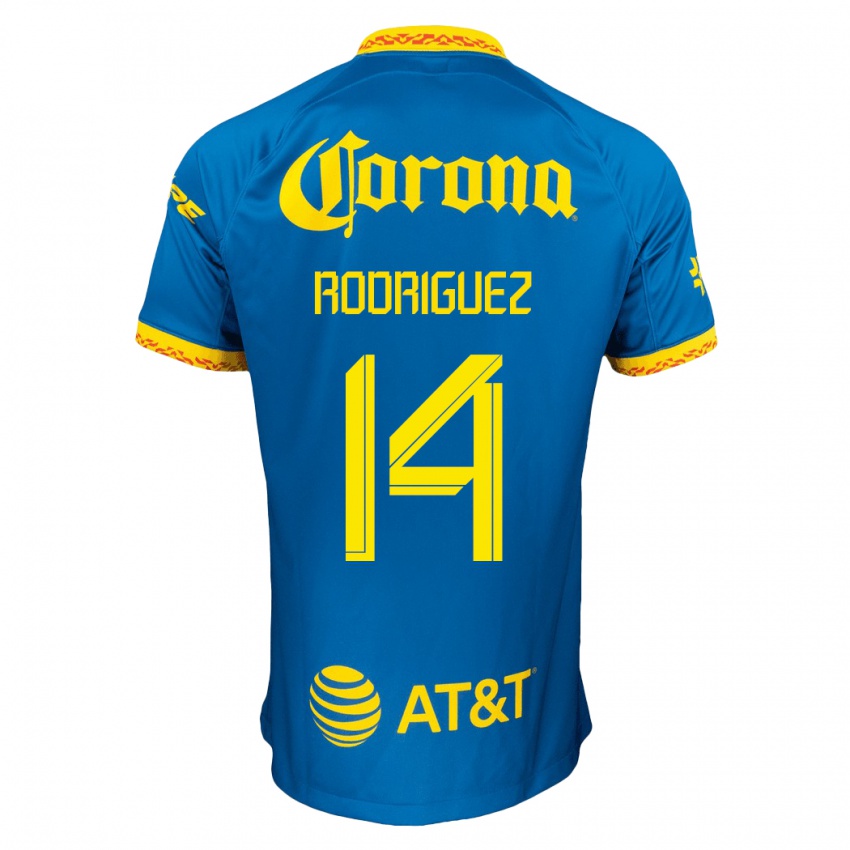 Herren Monica Rodriguez #14 Blau Auswärtstrikot Trikot 2023/24 T-Shirt Österreich