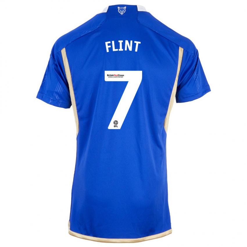 Damen Natasha Flint #7 Königsblau Heimtrikot Trikot 2023/24 T-Shirt Österreich