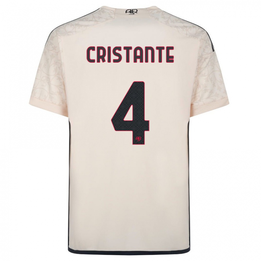 Damen Bryan Cristante #4 Cremefarben Auswärtstrikot Trikot 2023/24 T-Shirt Österreich