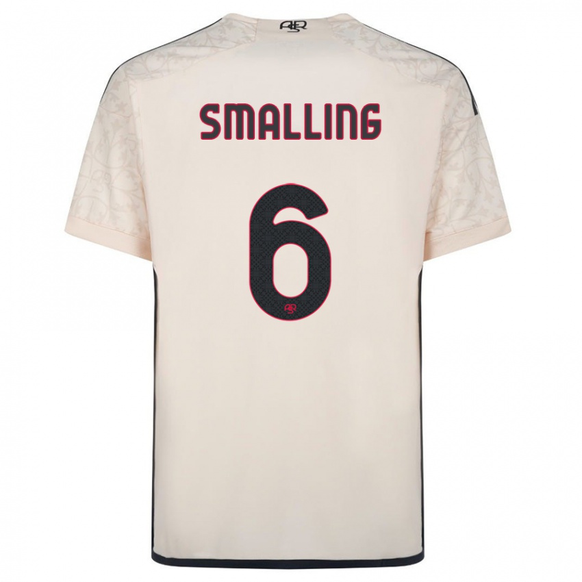 Damen Chris Smalling #6 Cremefarben Auswärtstrikot Trikot 2023/24 T-Shirt Österreich