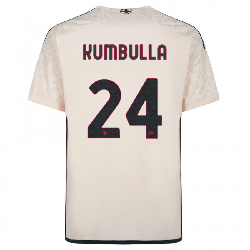 Damen Marash Kumbulla #24 Cremefarben Auswärtstrikot Trikot 2023/24 T-Shirt Österreich