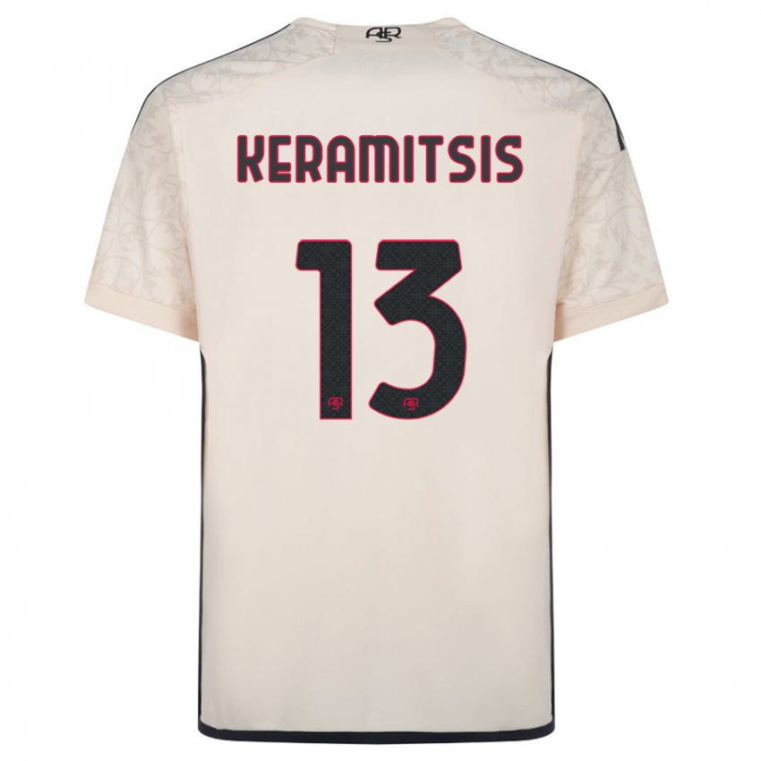 Damen Dimitrios Keramitsis #13 Cremefarben Auswärtstrikot Trikot 2023/24 T-Shirt Österreich