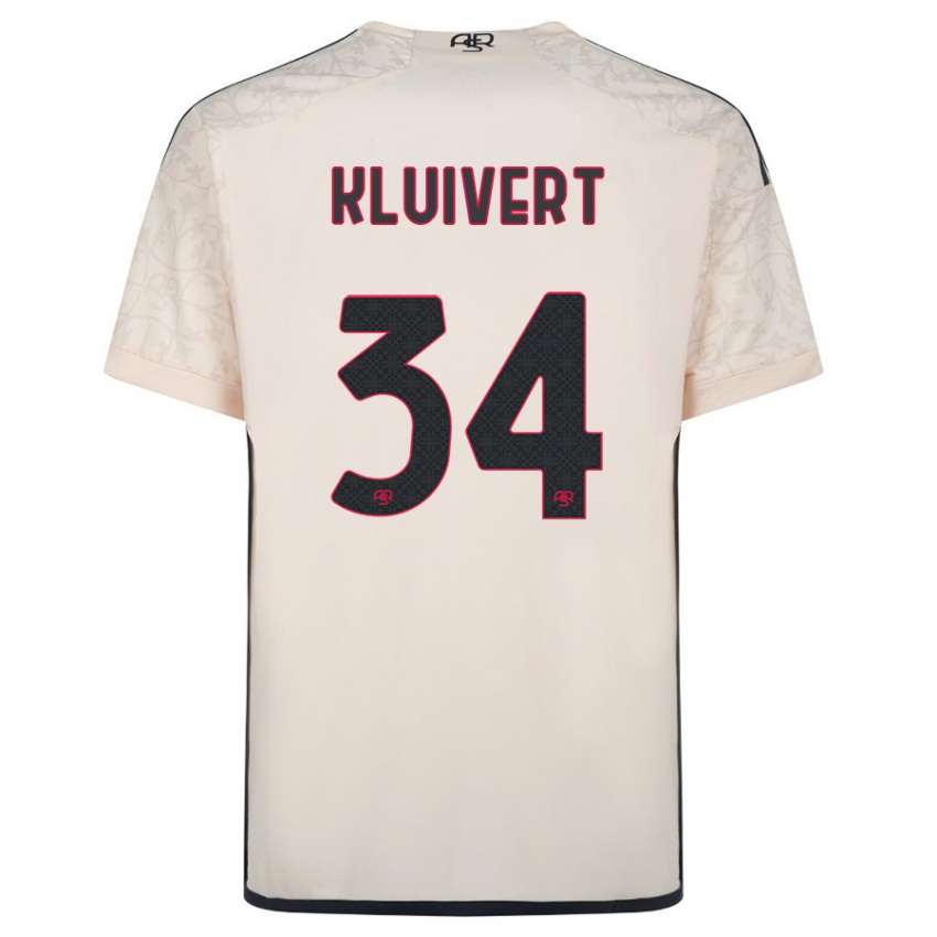 Damen Justin Kluivert #34 Cremefarben Auswärtstrikot Trikot 2023/24 T-Shirt Österreich