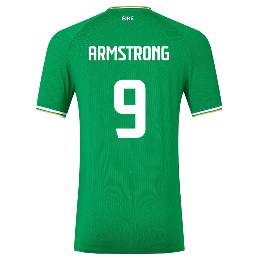 Kinder Irische Sinclair Armstrong #9 Grün Heimtrikot Trikot 24-26 T-Shirt Österreich