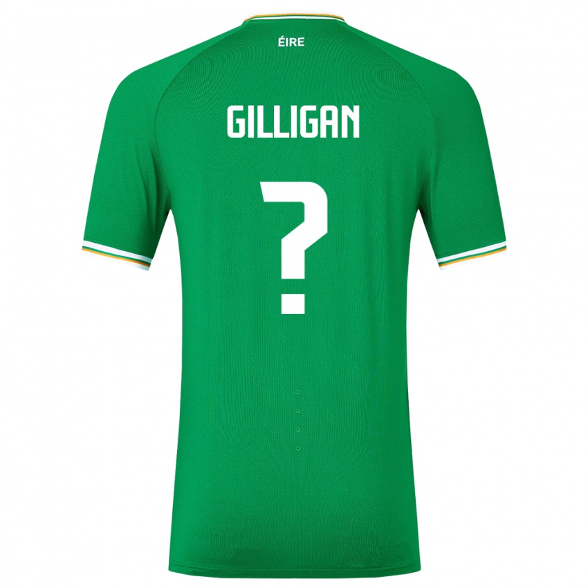 Kinder Irische Ciaran Gilligan #0 Grün Heimtrikot Trikot 24-26 T-Shirt Österreich