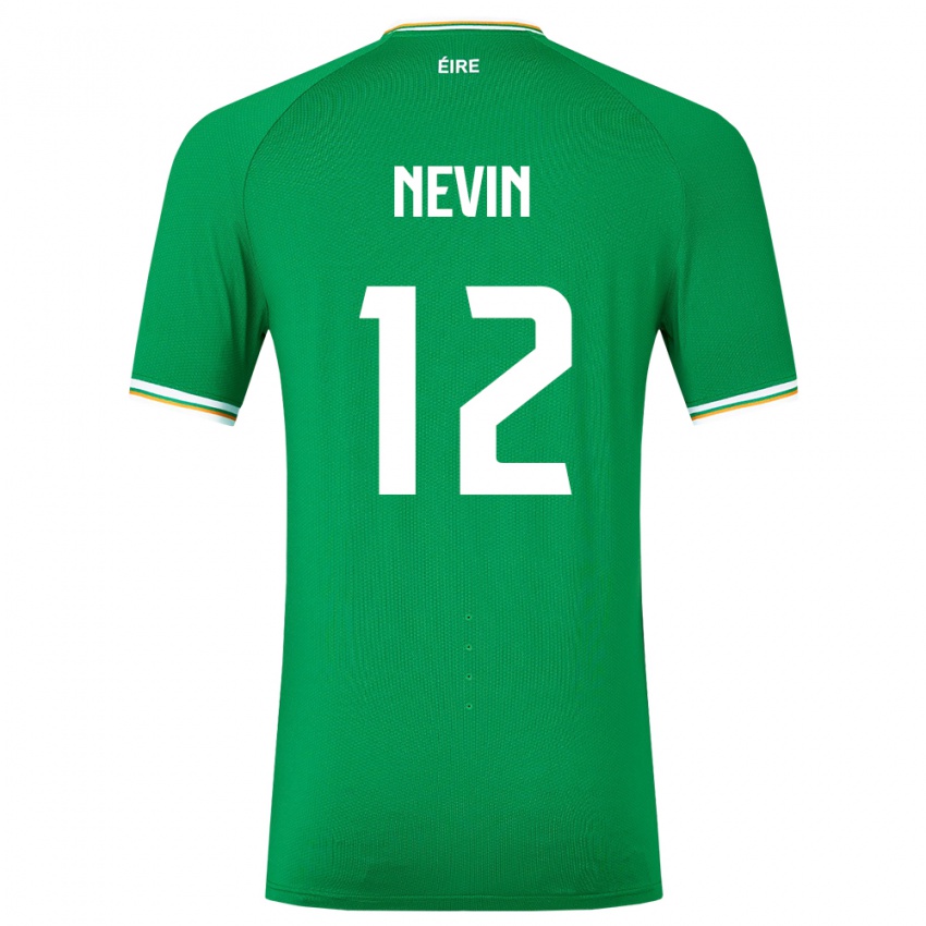 Kinder Irische Harry Nevin #12 Grün Heimtrikot Trikot 24-26 T-Shirt Österreich