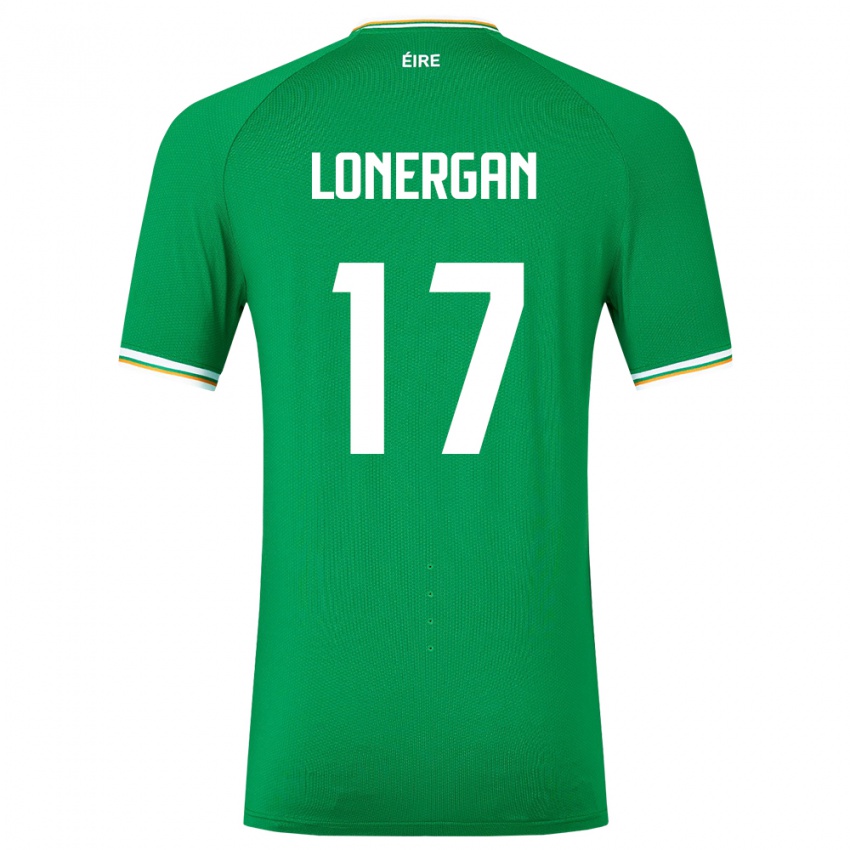 Kinder Irische Tom Lonergan #17 Grün Heimtrikot Trikot 24-26 T-Shirt Österreich