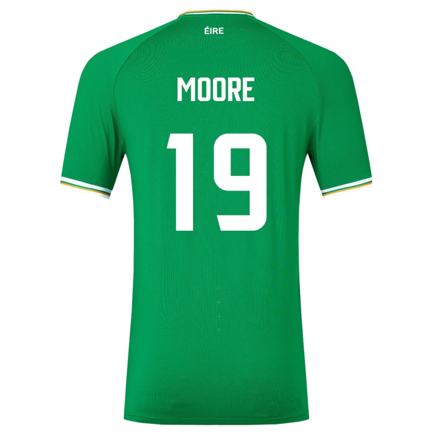 Kinder Irische Sean Moore #19 Grün Heimtrikot Trikot 24-26 T-Shirt Österreich