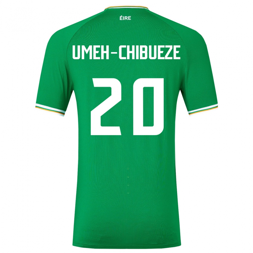 Kinder Irische Franco Umeh-Chibueze #20 Grün Heimtrikot Trikot 24-26 T-Shirt Österreich