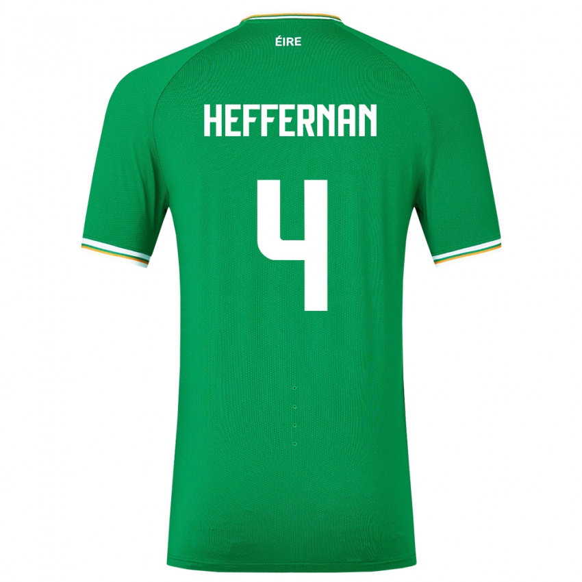 Kinder Irische Cathal Heffernan #4 Grün Heimtrikot Trikot 24-26 T-Shirt Österreich