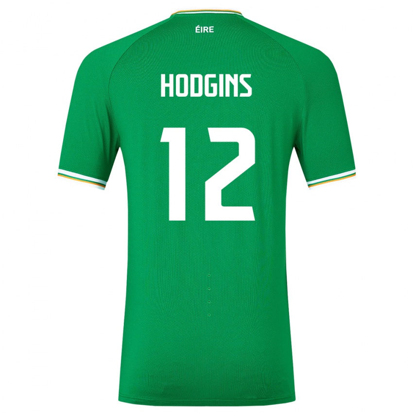 Kinder Irische Gavin Hodgins #12 Grün Heimtrikot Trikot 24-26 T-Shirt Österreich