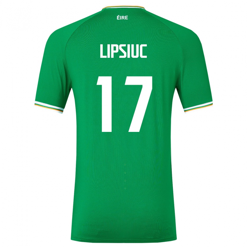 Kinder Irische Darius Lipsiuc #17 Grün Heimtrikot Trikot 24-26 T-Shirt Österreich