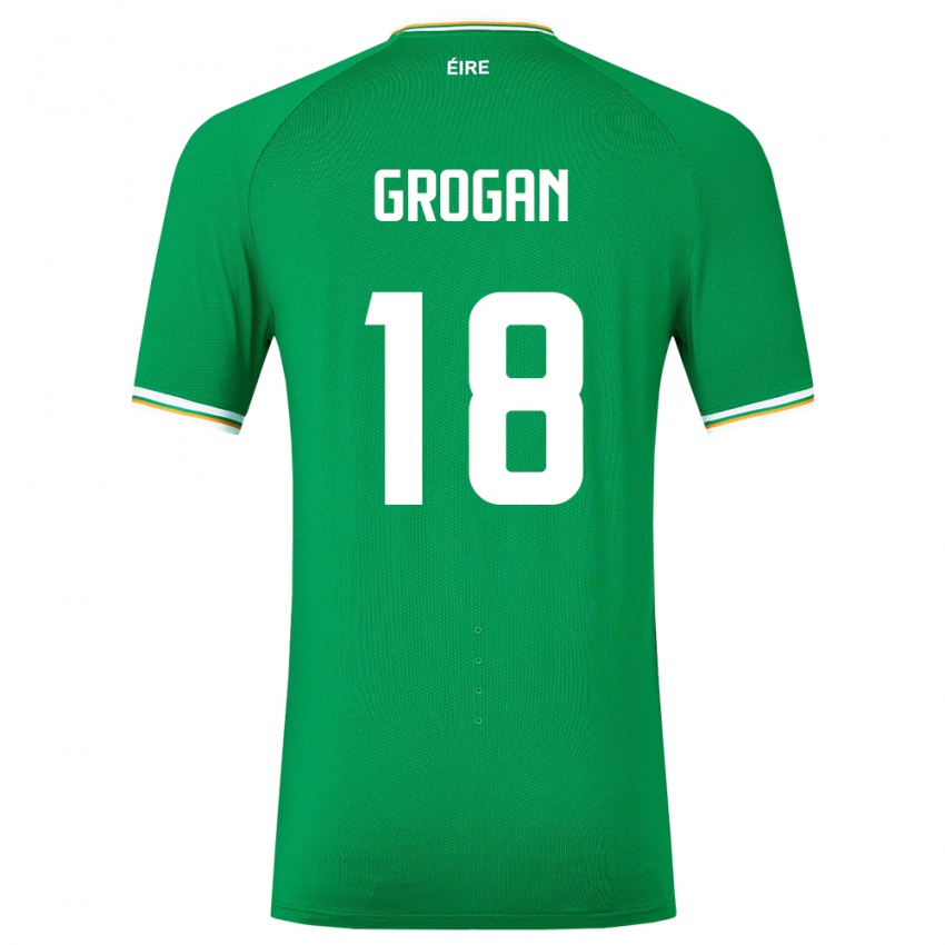 Kinder Irische Christy Grogan #18 Grün Heimtrikot Trikot 24-26 T-Shirt Österreich