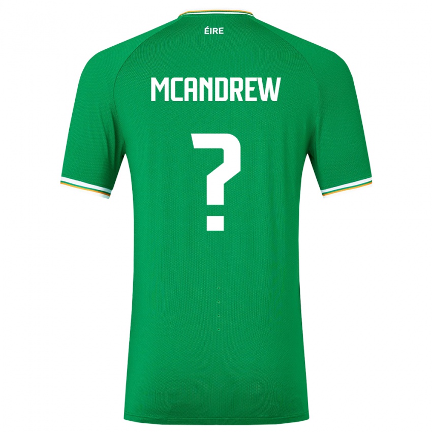 Kinder Irische Niall Mcandrew #0 Grün Heimtrikot Trikot 24-26 T-Shirt Österreich