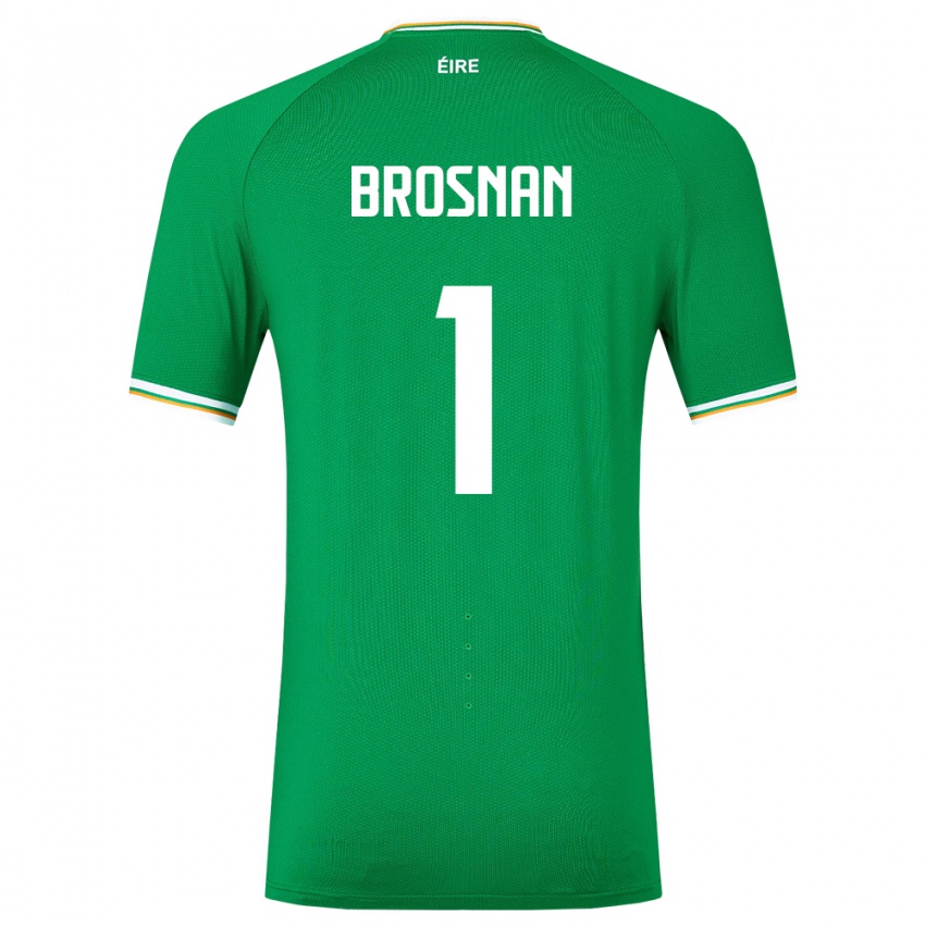 Kinder Irische Courtney Brosnan #1 Grün Heimtrikot Trikot 24-26 T-Shirt Österreich