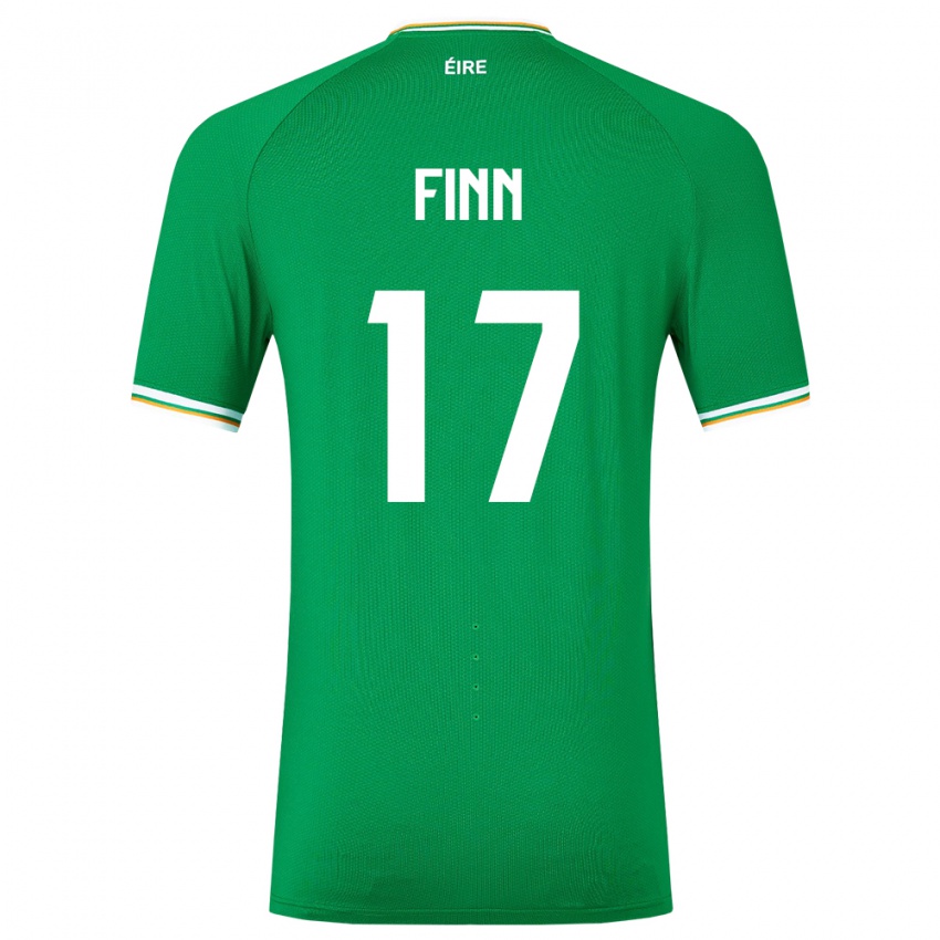 Kinder Irische Jamie Finn #17 Grün Heimtrikot Trikot 24-26 T-Shirt Österreich