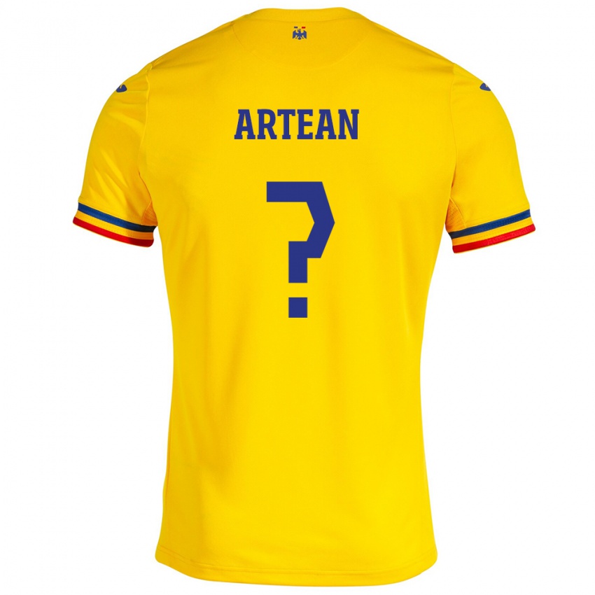 Kinder Rumänische Andrei Artean #0 Gelb Heimtrikot Trikot 24-26 T-Shirt Österreich