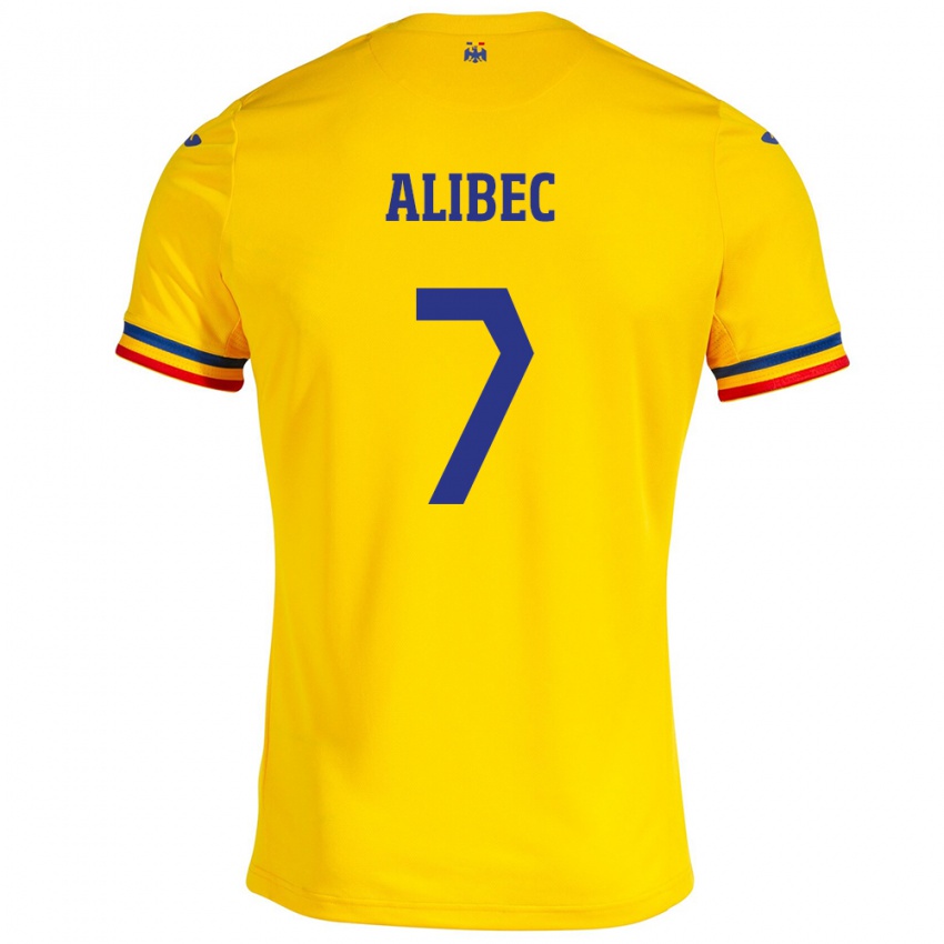 Kinder Rumänische Denis Alibec #7 Gelb Heimtrikot Trikot 24-26 T-Shirt Österreich