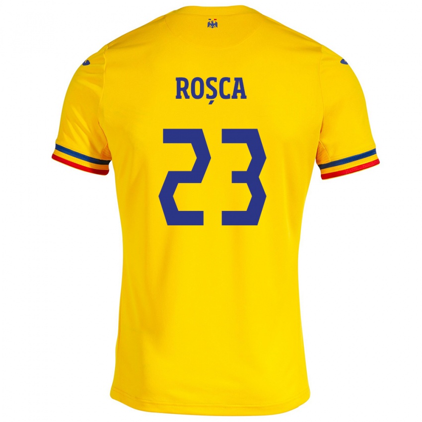 Kinder Rumänische Alexandru Roșca #23 Gelb Heimtrikot Trikot 24-26 T-Shirt Österreich