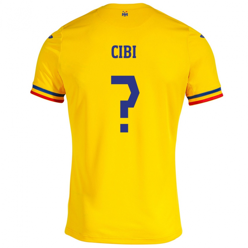 Kinder Rumänische Fabiano Cibi #0 Gelb Heimtrikot Trikot 24-26 T-Shirt Österreich