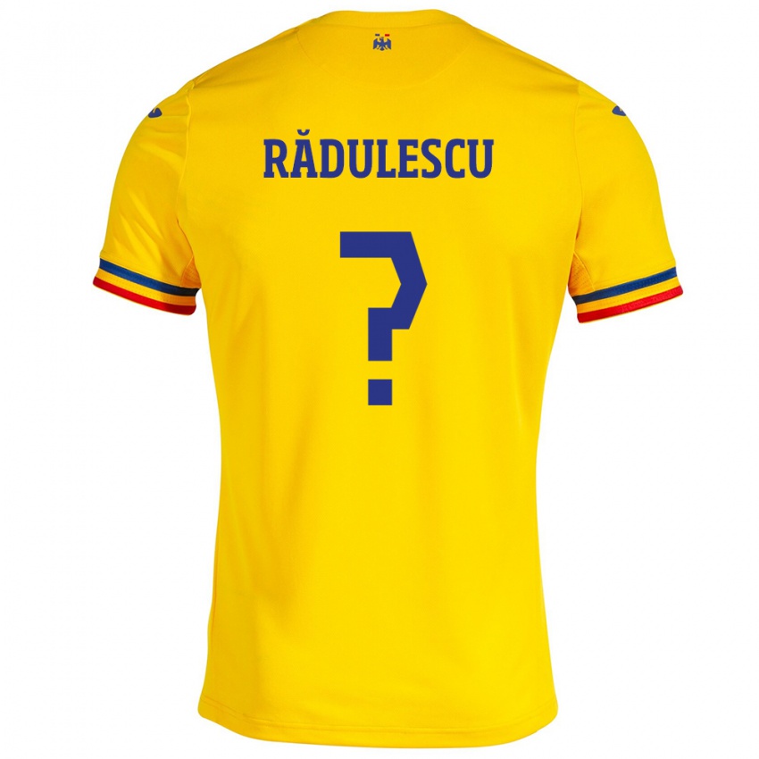 Kinder Rumänische Mihnea Rădulescu #0 Gelb Heimtrikot Trikot 24-26 T-Shirt Österreich