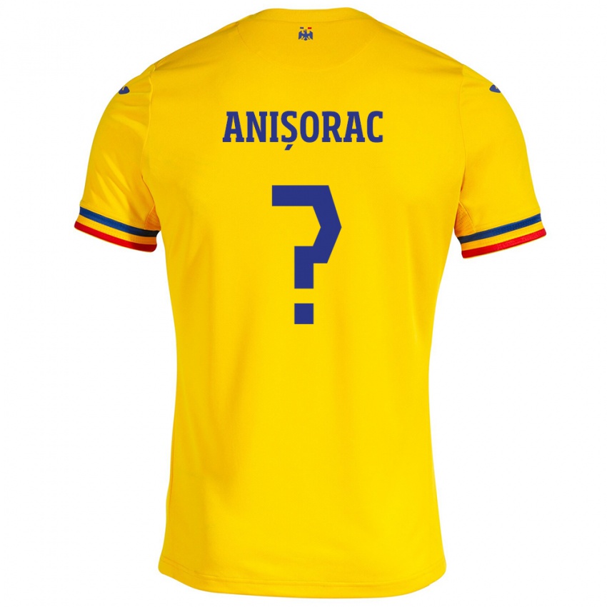 Kinder Rumänische Ionuț Anișorac #0 Gelb Heimtrikot Trikot 24-26 T-Shirt Österreich